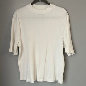 Old Navy Cream Ribbed Tee